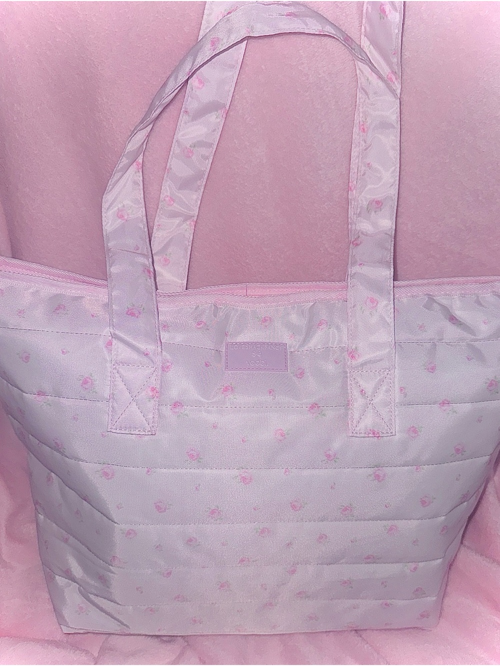 Loveshackfancy Quilted Floral Tote Bag in Light Pink🎀🌸